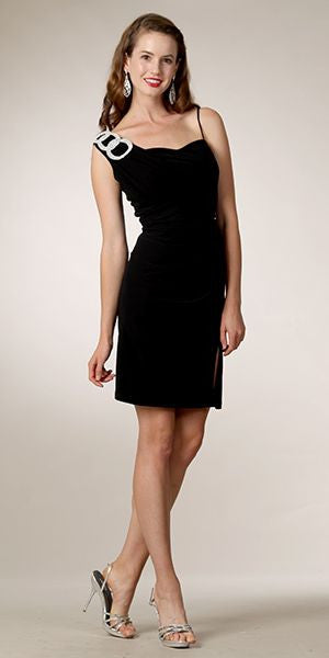 LIQUIDACIÓN - Vestido elegante negro Celavie 6031s para invitada de boda (Talla XL)