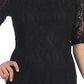 CLEARANCE - Modest Coral Knee Length Semi Formal Dress Short Sleeve Pearl Neck (Size XL, 3XL)