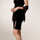 LIQUIDACIÓN - Vestido elegante negro Celavie 6031s para invitada de boda (Talla XL)