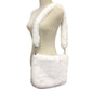 Zipper Closure  Solid Faux Fur Crossbody Bag