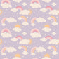 Lavender Rainbows and Clouds Zipper Footie