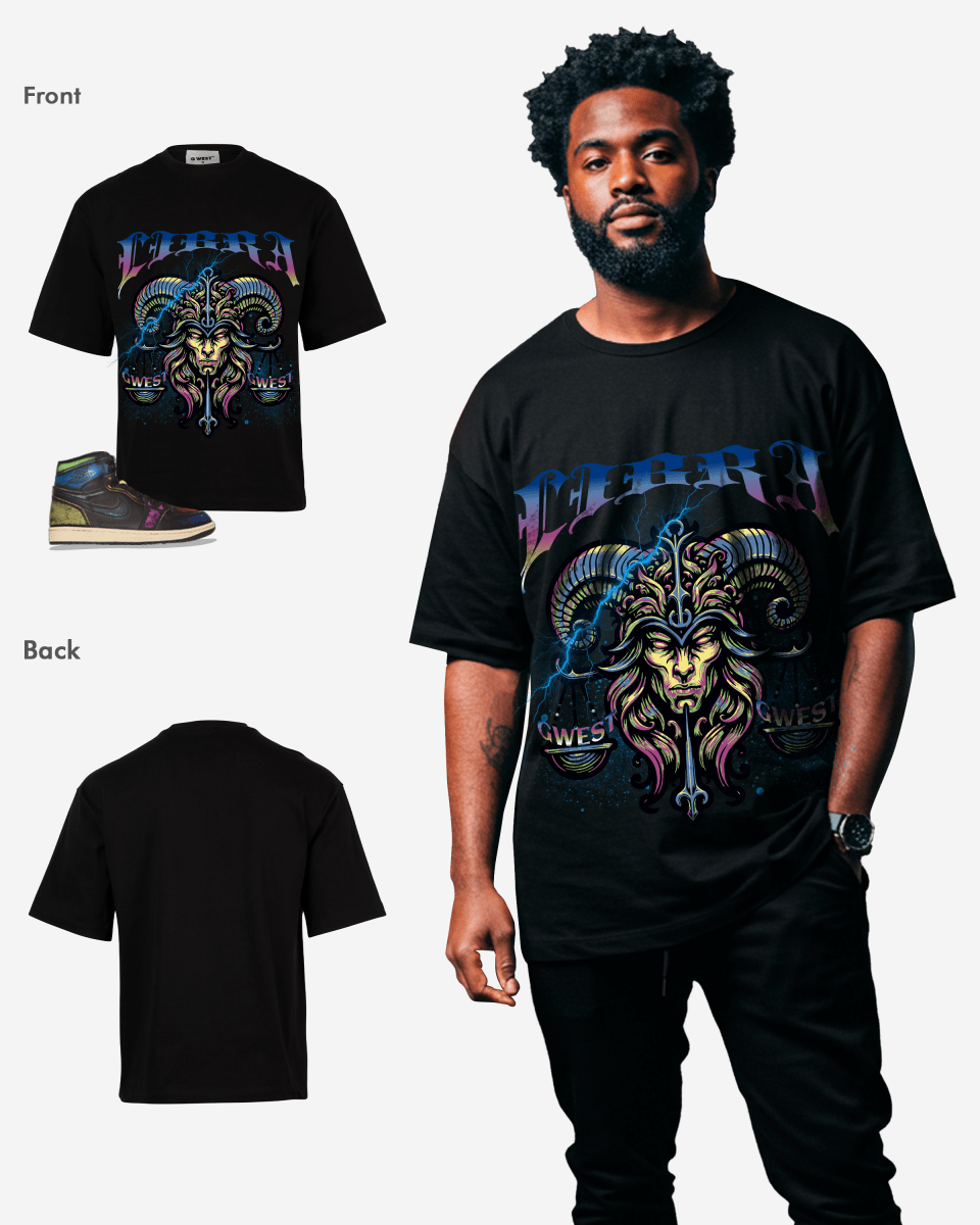 G West Zodiac Libra Oversized Men's T-Shirt