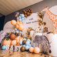 Giraffe Safari Balloon Garland Kit – Blue & Mocha Jungle Theme